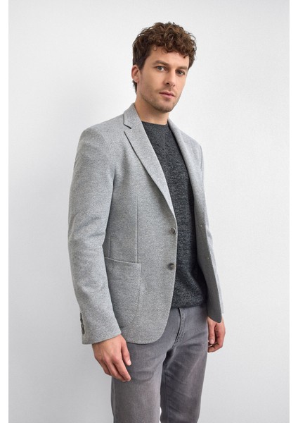 Pamuk Karışımlı Slim Fit Mono Yaka Ceket Erkek Ceket B35W50032 105 modelleri