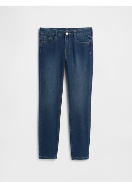 Kız Çocuk Koyu Mavi Skinny Jean Pantolon