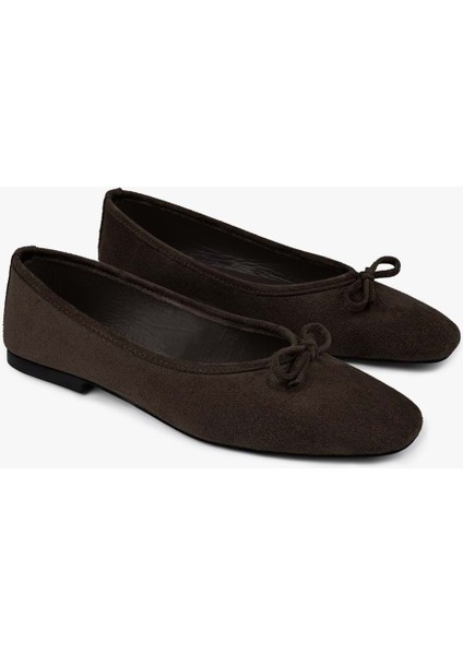 Kadın Lovia Acı Kahve Süet Fiyonklu Babet modelleri