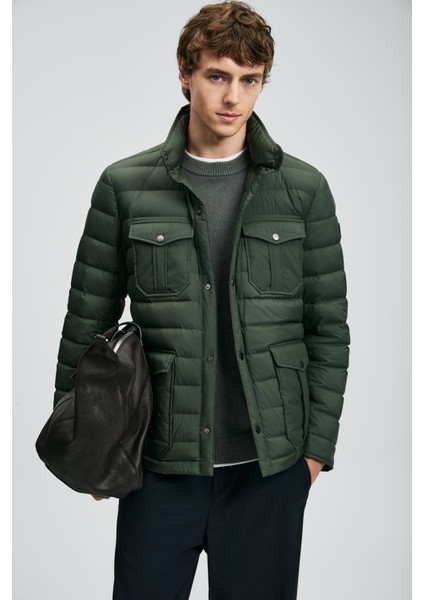 Kapitoneli Regular Fit Dik Yaka Mont Erkek Mont 112120242 fırsatları