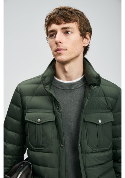 Kapitoneli Regular Fit Dik Yaka Mont Erkek Mont 112120242 indirimleri
