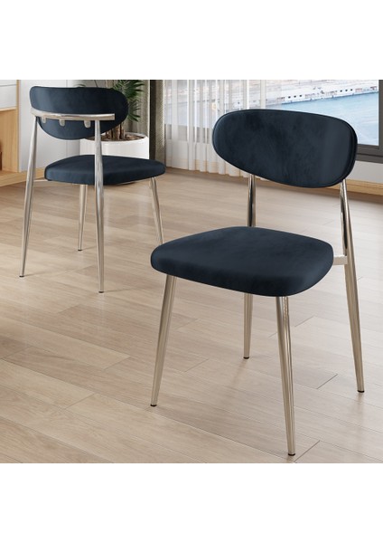 Olya Serisi 90X168 Lak Panel Antrasit Ironi Masa Takımı Krom Ayaklı 6 Sandalye fırsatları