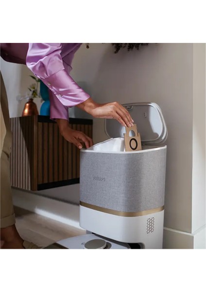 XU7100/02 7000 Serisi Islak ve Kuru Otomatik Boşaltma Istasyonlu Beyaz Robot Süpürge Beyaz indirimleri