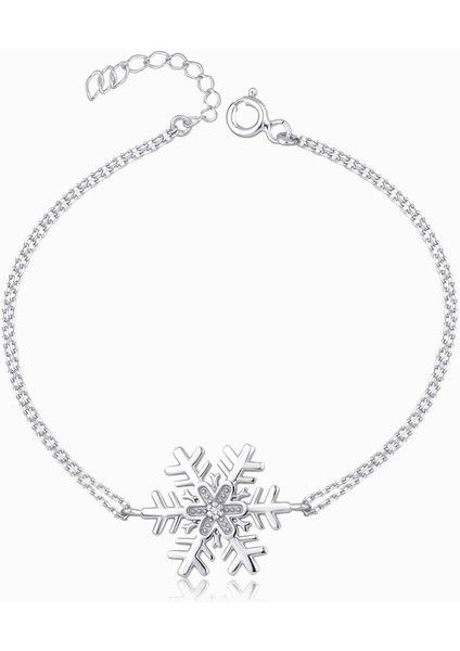 0.01 Karat Pırlanta Kartanesi Gümüş Bileklik