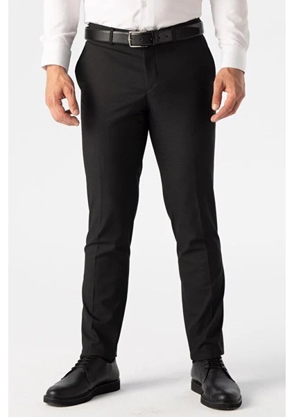 Slim Kalıp Yan Cep Armürlü Erkek Kanvas Pantolon PN1014400445