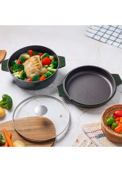 Duo Cast Iron Tencere Fesleğen 24 cm