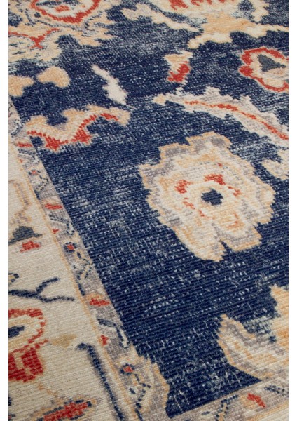 Norm Halı Allure 61-029 Lacivert Eskitme Halı Etnik Otantik Dokuma Şönil Yıkanabilir Salon Halısı fiyatları