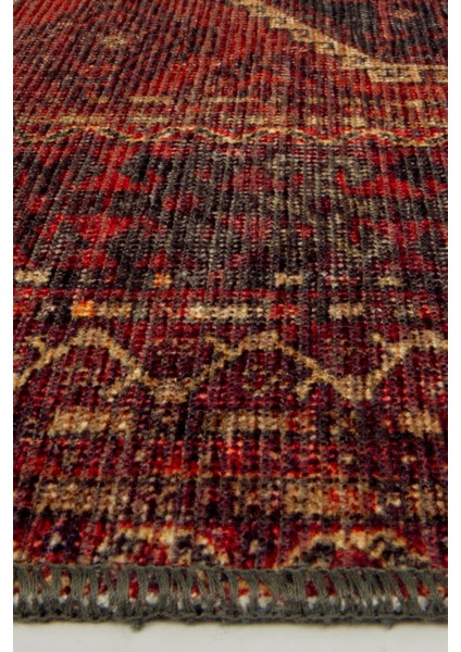 Norm Halı Allure 61-058 Kırmızı Eskitme Halı Etnik Otantik Dokuma Şönil Yıkanabilir Salon Halısı fiyatları