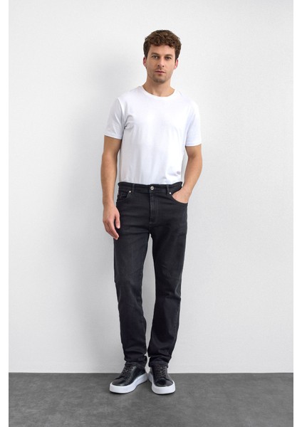 Pamuklu Baggy Fit Normal Bel Düz Paça Jeans Erkek Kot Pantolon B35W35001 102 fiyatları