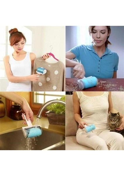 Pratik Tüy ve Toz Toplama Rulosu Aparatı Yeni Nesil Yıkanabilir indirimleri