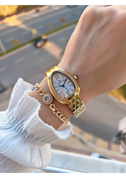 Çelik Kordon 30 mt Suya Dayanıklı Kadın Kol Saati+Bileklik BF.GF.10067.2 fiyatları