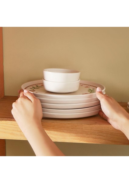 Istanbul Porselen Bellis 32 Parça 6 Kişilik Kahvaltı Takımı