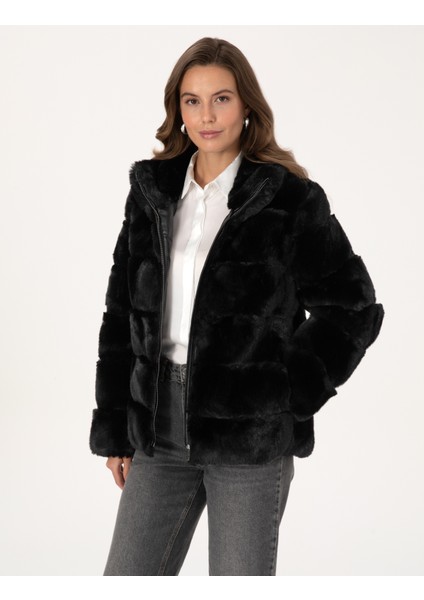 Kadın Siyah Comfort Fit Mont 50308995-VR046