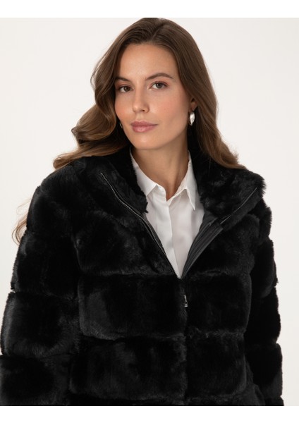 Kadın Siyah Comfort Fit Mont 50308995-VR046 fiyatları