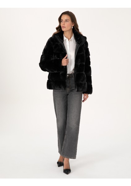 Kadın Siyah Comfort Fit Mont 50308995-VR046 fırsatları