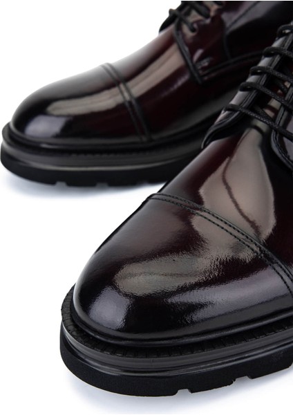 Erkek Hakiki Deri Bordo Klasik Ayakkabı 205 6155 Erk Ayk SK25-26 Bordo Acma fırsatları