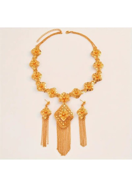 Set.up Altın Kaplama Tasarım Kolye Küpe Set indirimleri