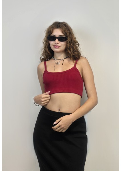 Kadın Askılı Crop Bluz modelleri