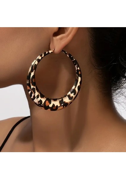 Set.up Leopar Model Halka Küpe modelleri