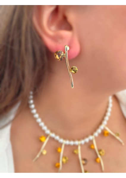 Set.up Inci Kolye Küpe Set