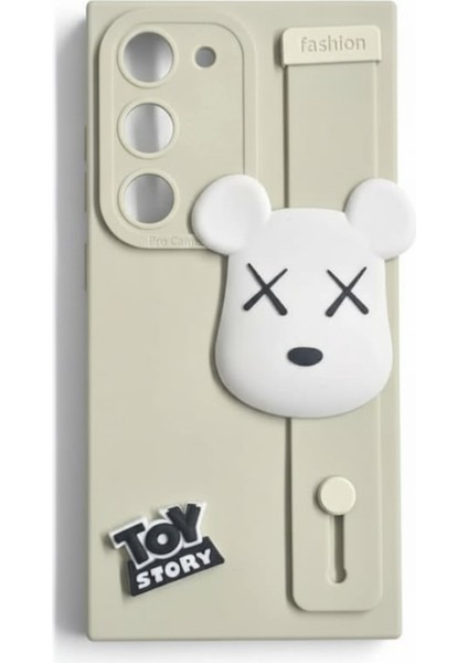 Samsung Galaxy S21 Fe Uyumlu Bej Renk 3D Figürlü Darbe Emici Yumuşak Silikon Kapak fırsatları