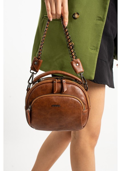 Kadın Omuz ve El Çantası – Çok Bölmeli, Zincir Askılı, Suni Deri, Şık Günlük Çapraz Çanta