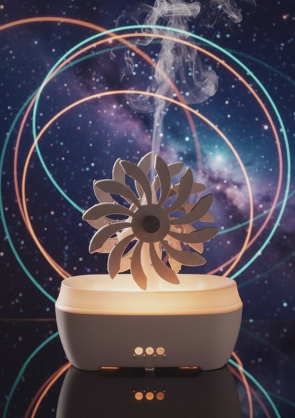 Dönen Yel Değirmeni Efektli Buhar Makinesi | Rgb Işıklı ve Kumandalı Oda Nemlendirici indirimleri