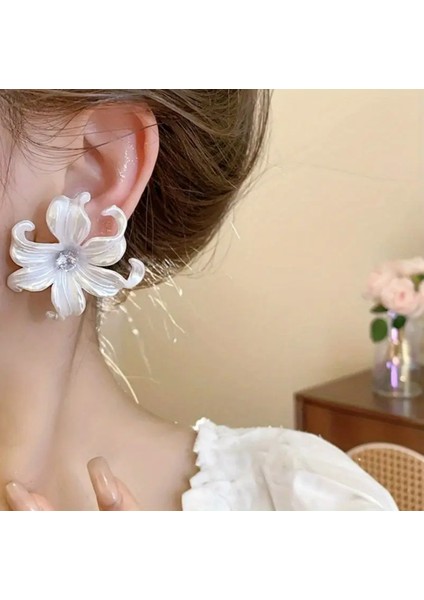 Set.up Taşlı Çiçek Model Küpe fırsatları