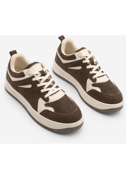 Kadın Sneaker Çok Parçalı Spor Ayakkabı Gosfin Kahve Süet indirimleri