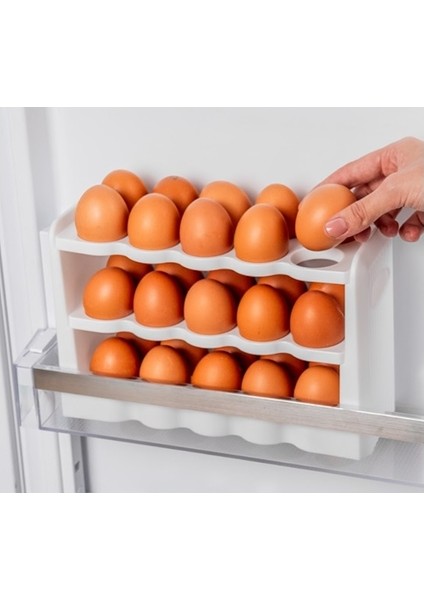 30 Bölmeli Yumurta Rafı Saklama Kabı 3 Katlı Yumurta Organizeri Buzdolabı Düzenleyici fiyatları