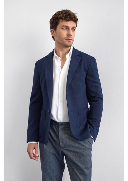 Slim Fit Mono Yaka Klasik Ceket Erkek Ceket B35W50031 119