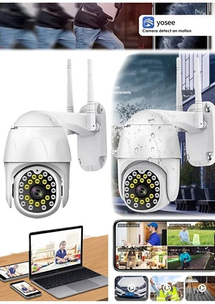 Akıllı Haraket Sensörlü Full Hd 1080 360° Dönen Gece Görüşlü Kamera Ofis Ev Dükkan Kullanım fiyatları