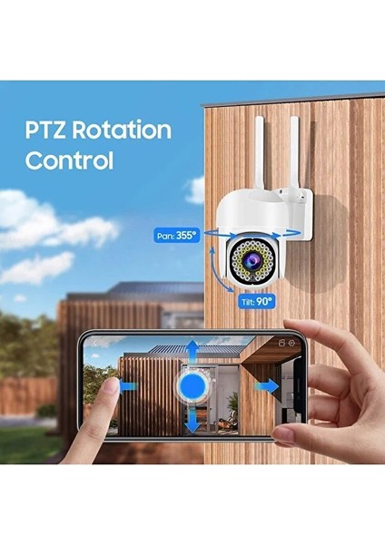 Akıllı Haraket Sensörlü Full Hd 1080 360° Dönen Gece Görüşlü Kamera Ofis Ev Dükkan Kullanım fırsatları