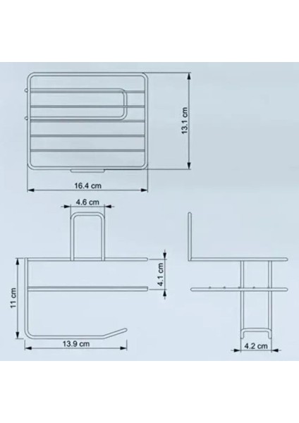 Kendiliğinden Yapışkanlı Tuvalet Kağıdı Tutacağı ve Yedek Raf - Siyah Modern Metal Tasarım fırsatları