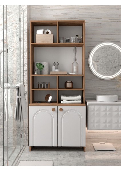 Bohem Çok Amaçlı Banyo Dolabı Mdf Kapak Beyaz