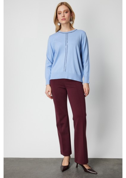 Kadın Taş Işlemeli Triko Kazak 65397 Bulut modelleri