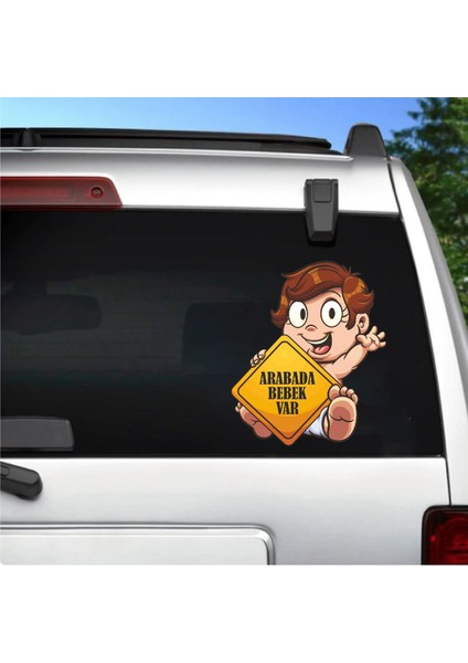 Arabada Bebek Var - Araba Oto Araç Pickup Sticker - 00299