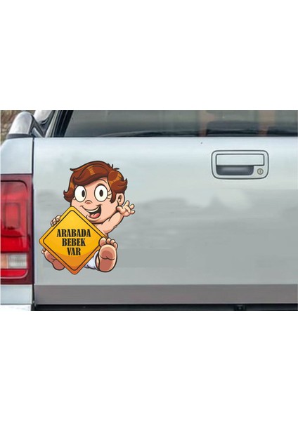Arabada Bebek Var - Araba Oto Araç Pickup Sticker - 00299 fırsatları