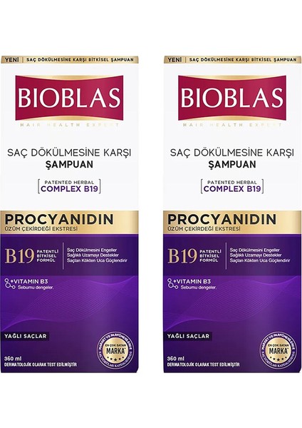 Procyanidin Dökülen Saçlar Için Anti Stres Şampuanı 360 ml x 2 Adet