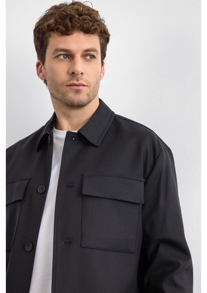 Pamuk Karışımlı Regular Fit Göğüs Cep Detaylı Ceket Erkek Ceket B35W50026 102 modelleri