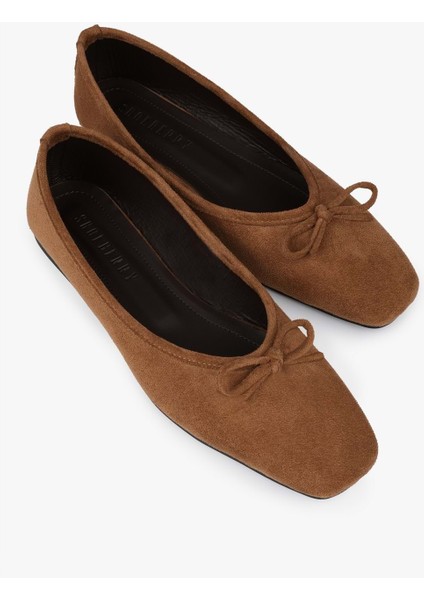 Kadın Lovia Taba Süet Fiyonklu Babet