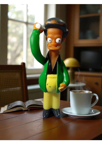 Vintage Simpsons Karakteri Apu Orijinal Figür Oyuncak & 14 cm