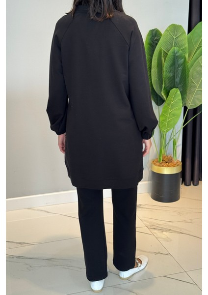 Tüy Detaylı 3lü Takım 18823 Siyah modelleri