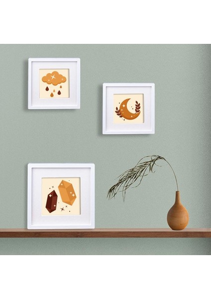 Yapışkanlı Sök Tak Paspartulu Pola Çerçeveler - 3'lü Paket modelleri