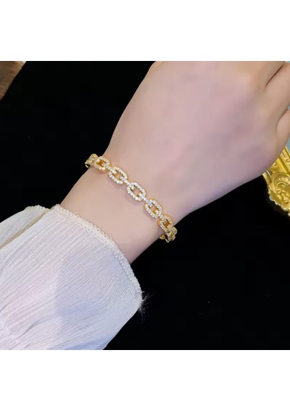 Set.up Taşlı Çelik Bileklik