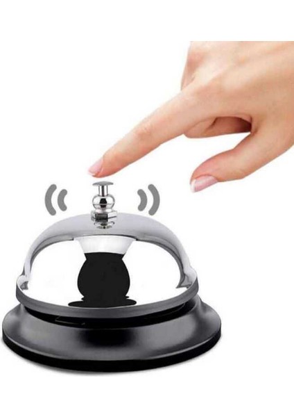 Masaüstü Metal Servis Zili, Gümüş Renk, Resepsiyon ve Otel Tezgahı Için Masa Zili fiyatları