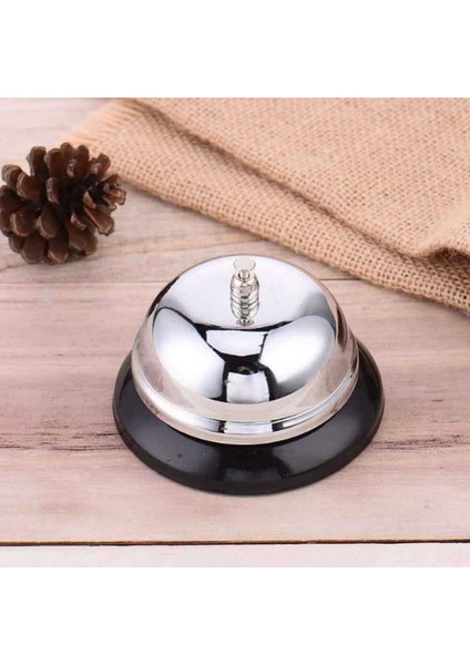 Masaüstü Metal Servis Zili, Gümüş Renk, Resepsiyon ve Otel Tezgahı Için Masa Zili fırsatları