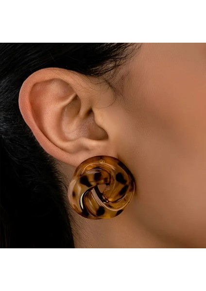 Set.up Reçine Taşlı Küpe