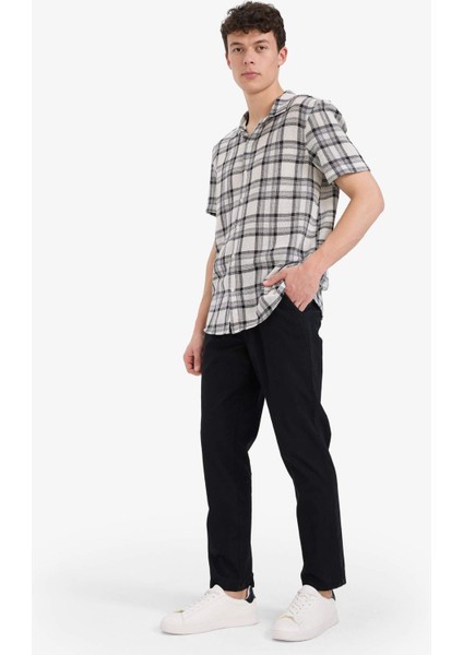 %100 Pamuk Jogger Fit Beli Bağcıklı Lastikli Dar Paça Cepli Pantolon