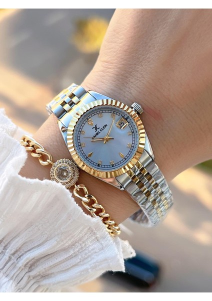 2 Yıl Garantili Jubile Kordon 3 Atm Suya Dayanıklı Kadın Kol Saati+Bileklik F.Z.10974.4